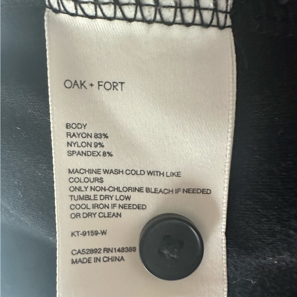 OAK + FORT Black Cardigan size M - Picture 7 of 7